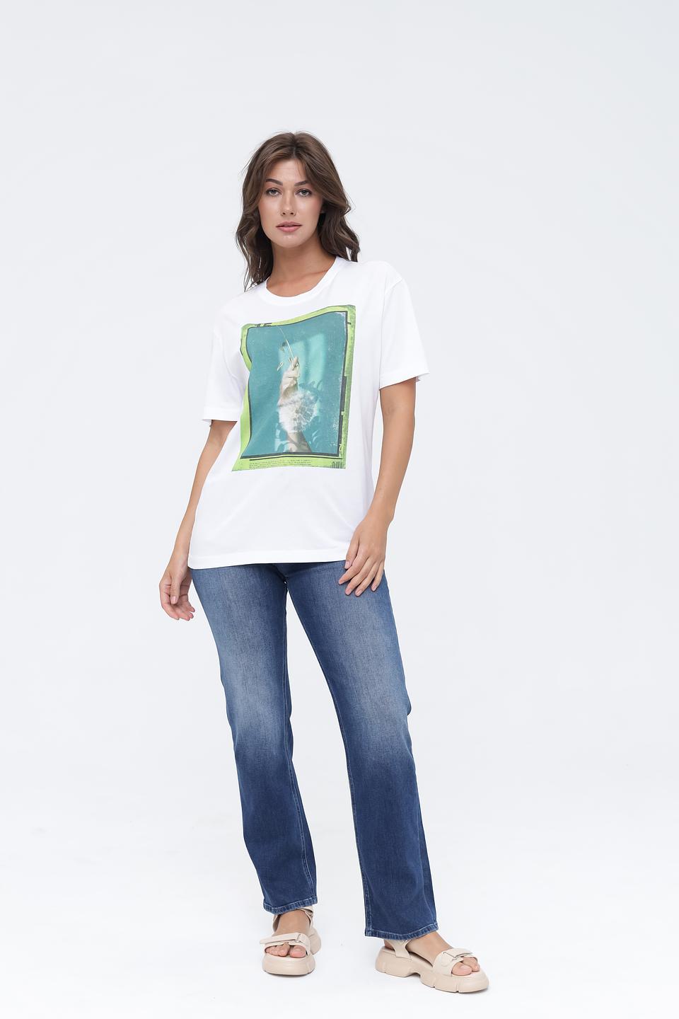 Футболка Oui с принтом кота