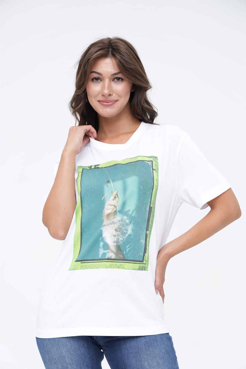 Футболка Oui с принтом кота