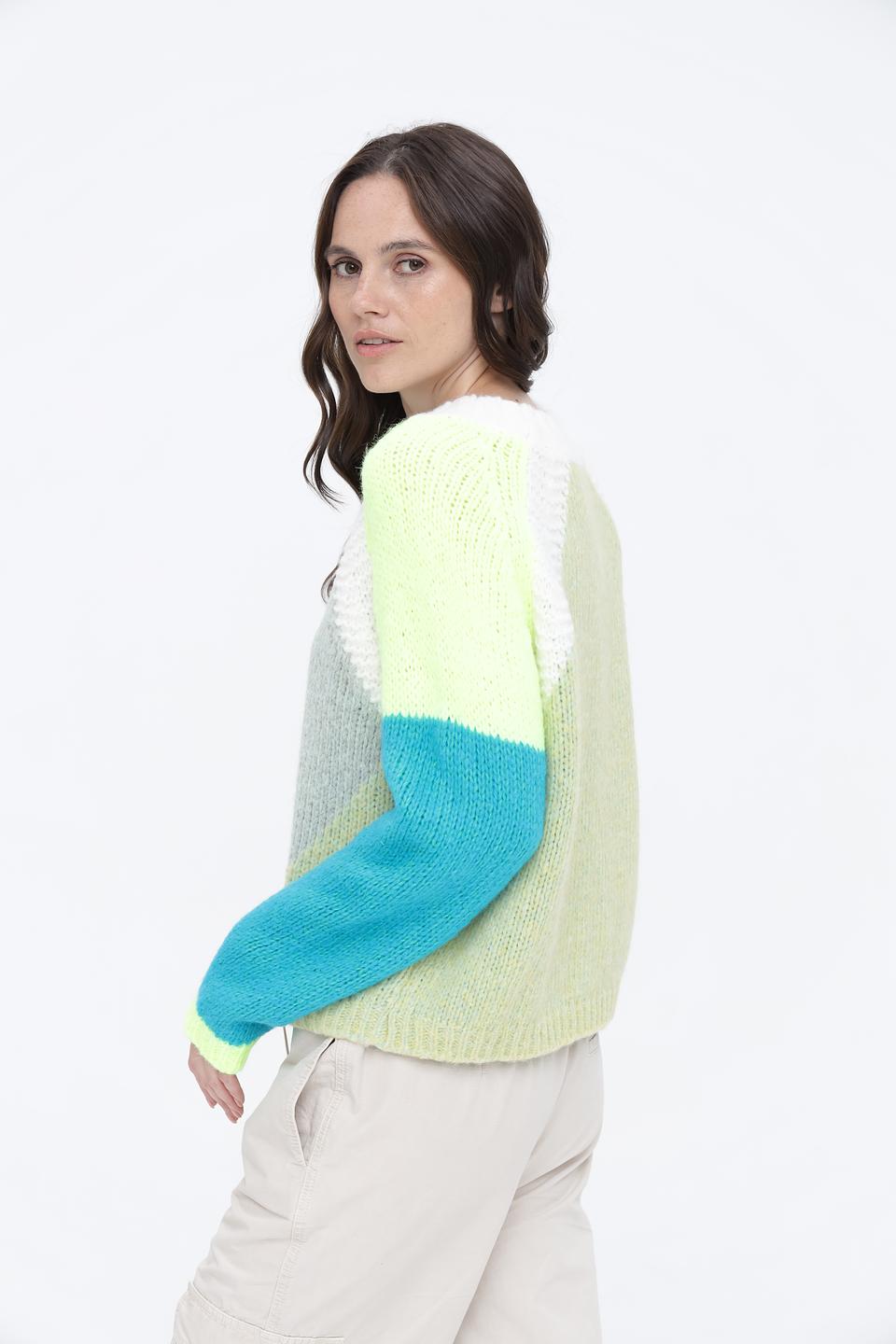 Пуловер Oui разноцветный