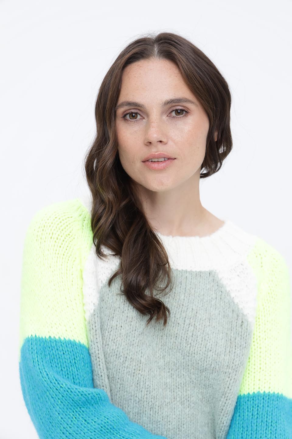 Пуловер Oui разноцветный