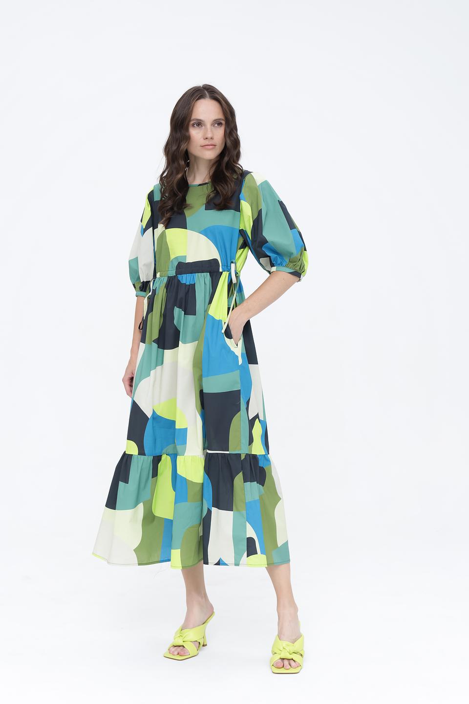 Платье Oui с геометрическим принтом
