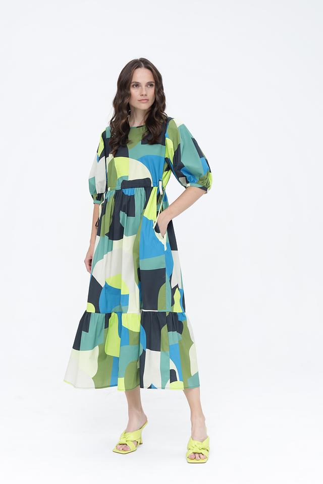 Платье Oui с геометрическим принтом