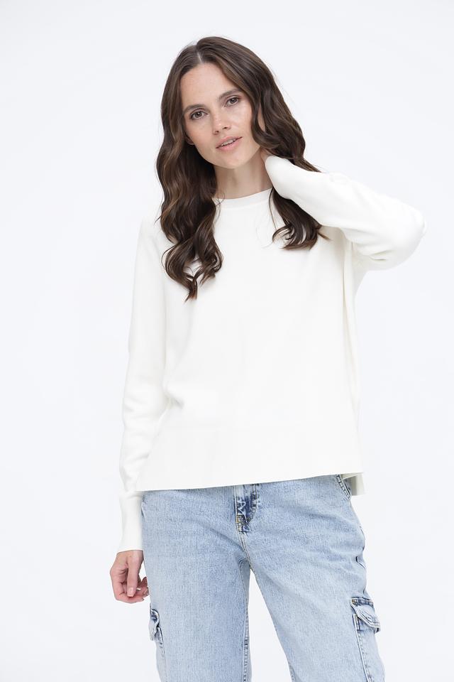 Пуловер Marc Cain белый с карманом