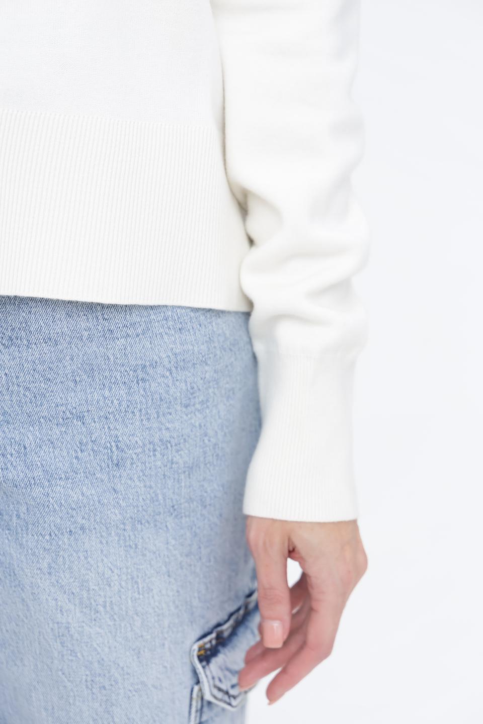 Пуловер Marc Cain белый с карманом