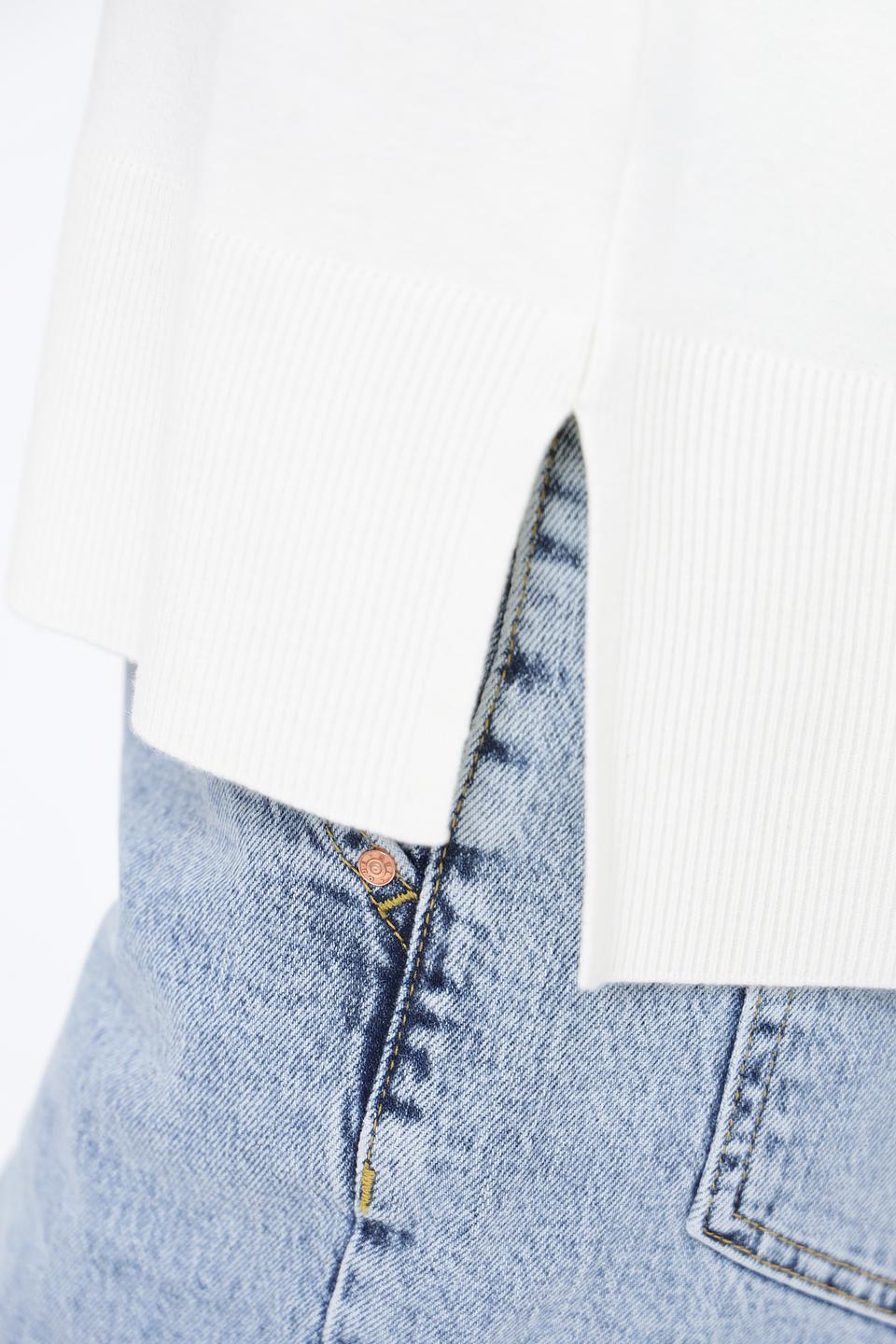 Пуловер Marc Cain белый с карманом