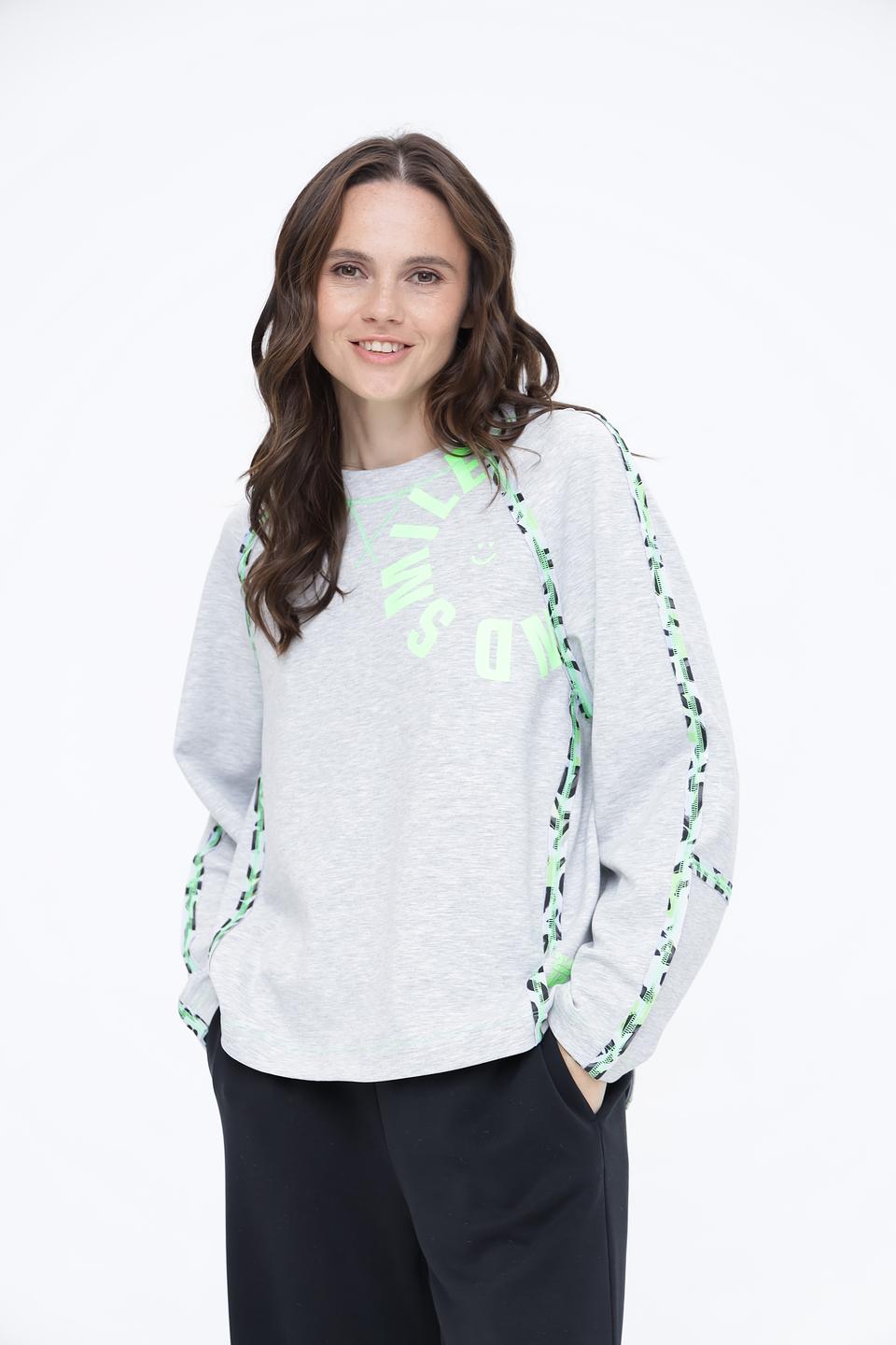 Пуловер Marc Cain с принтом "Smile"