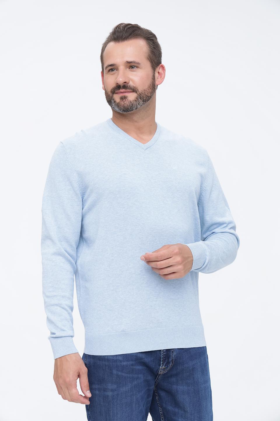 Джемпер Bugatti V-образный голубой