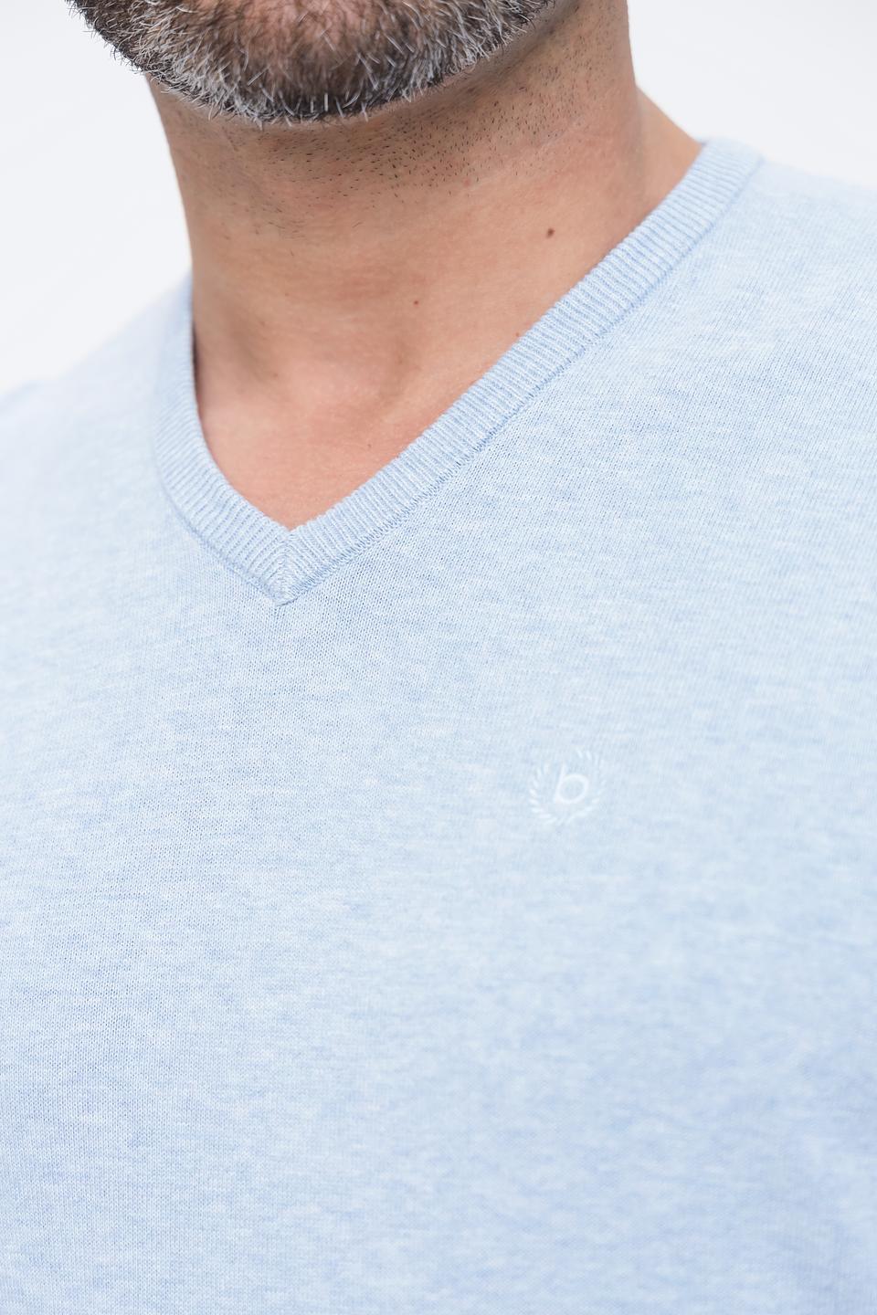 Джемпер Bugatti V-образный голубой