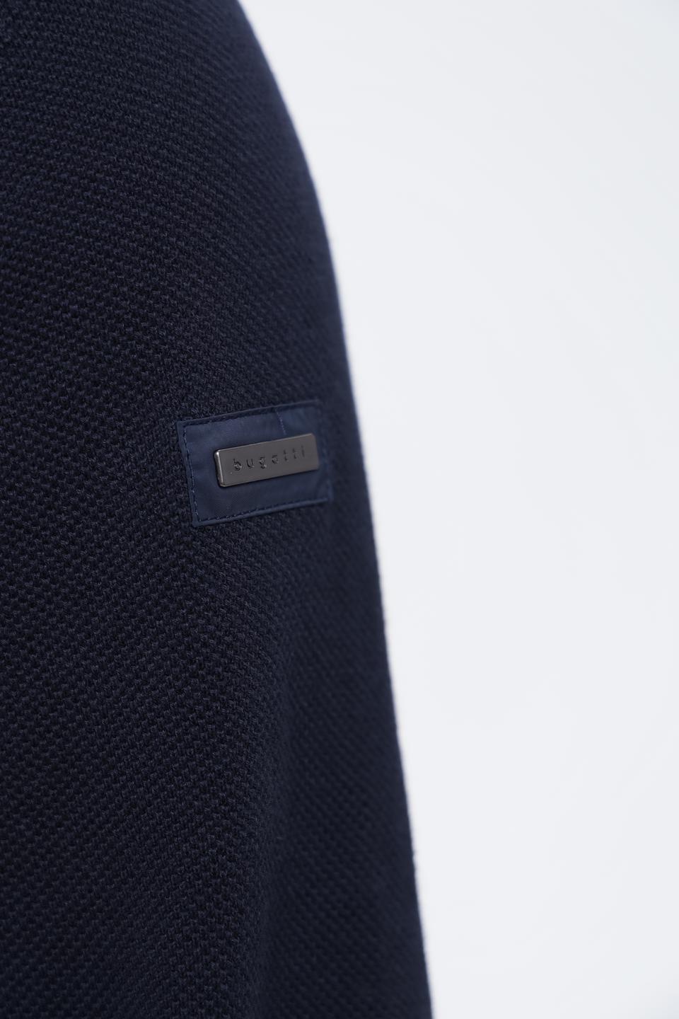 Пуловер Bugatti с молнией темно-синий