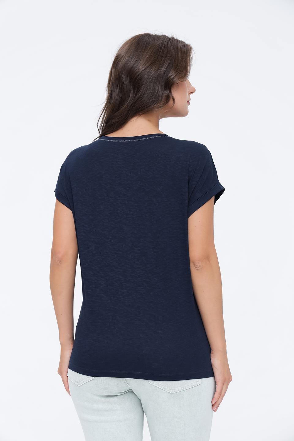 Футболка Monari с принтом темно-синяя