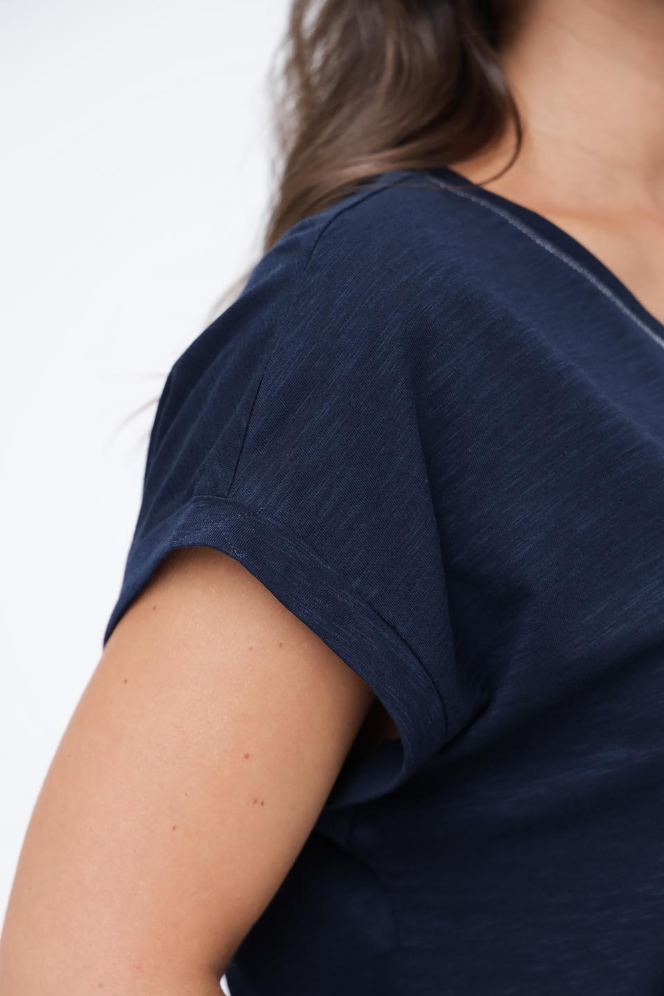 Футболка Monari с принтом темно-синяя