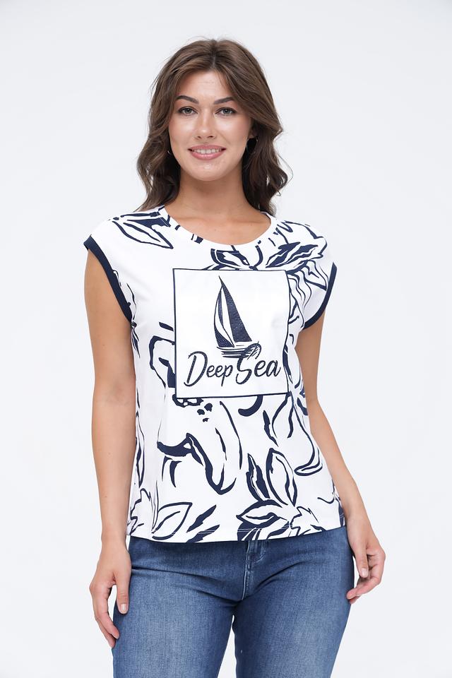 Топ Monari с морским принтом