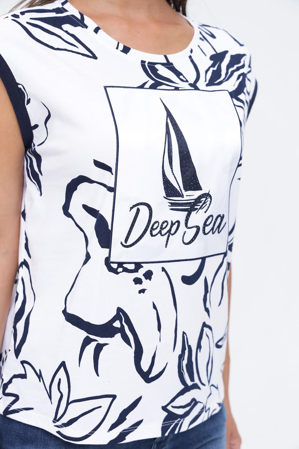 Топ Monari с морским принтом