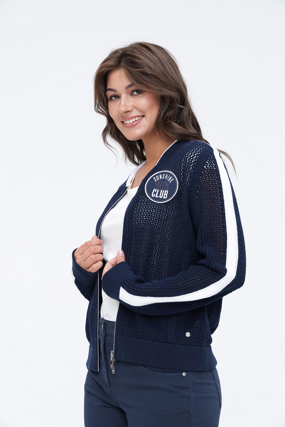 Жакет Monari с вышивкой синий