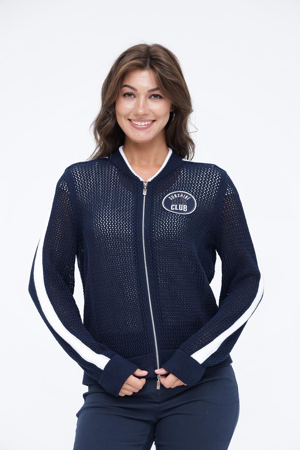 Жакет Monari с вышивкой синий