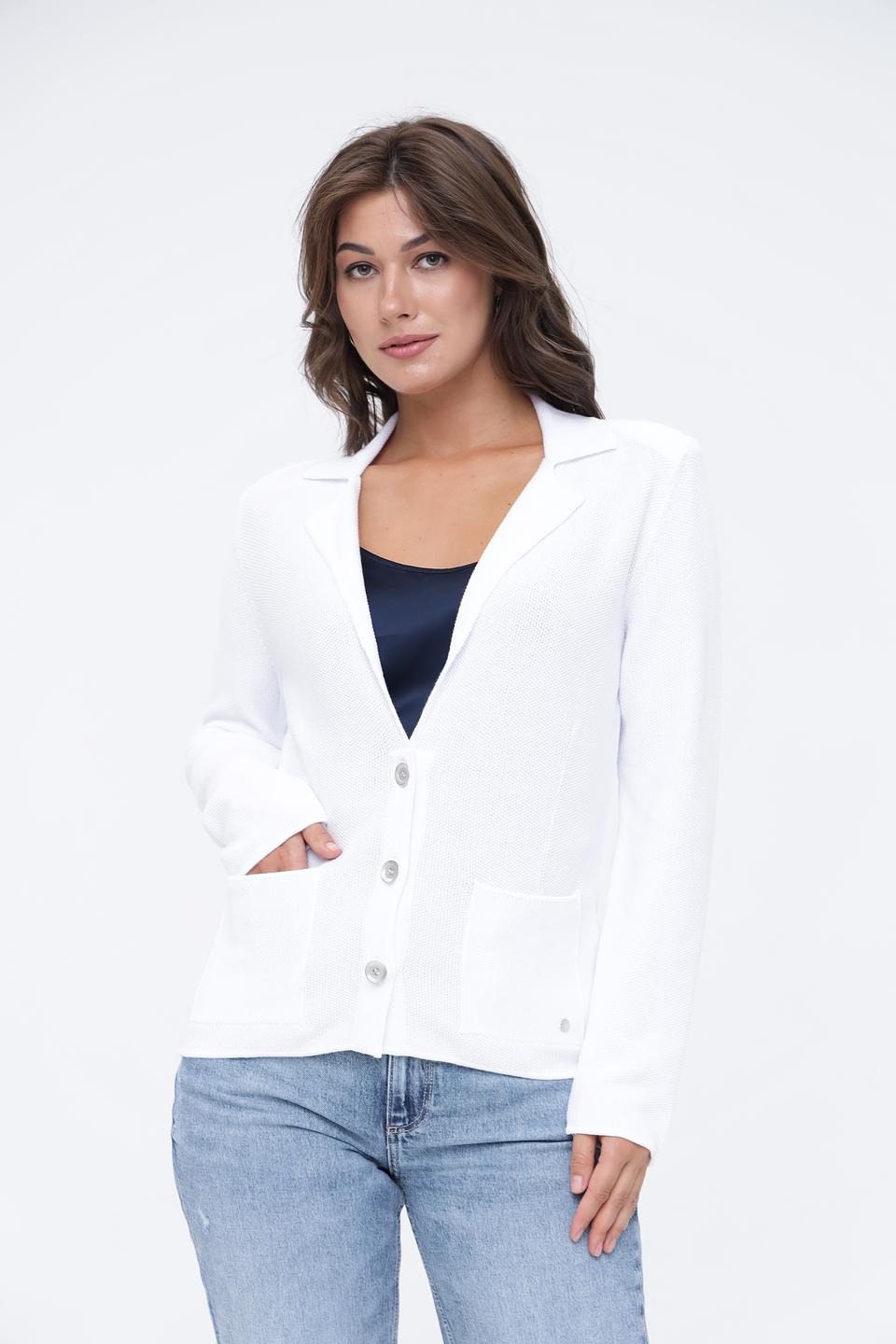Жакет Monari белый трикотажный