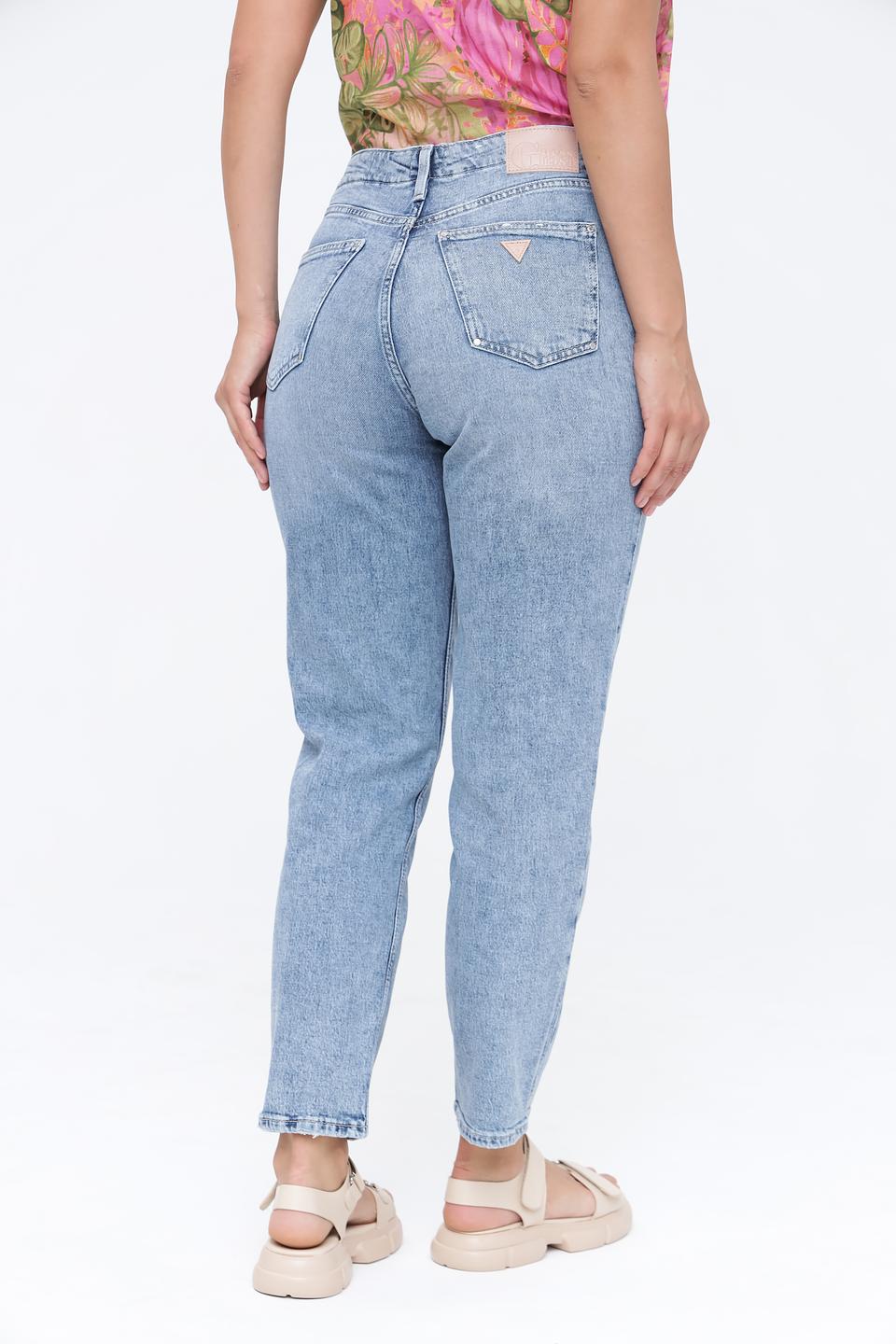 Джинсы Guess с потертостями голубые