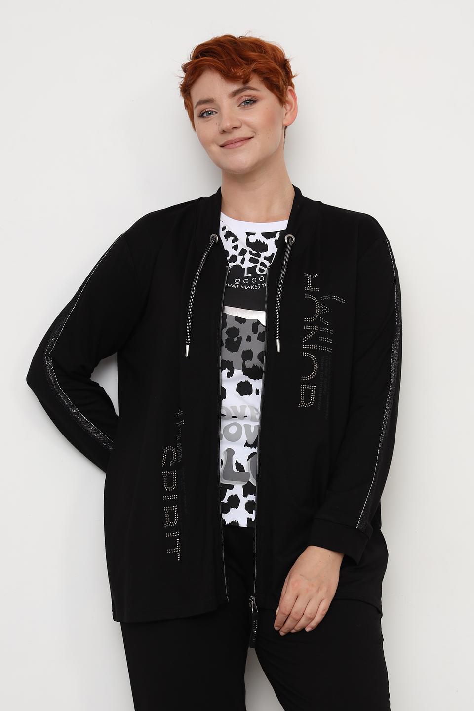 Кардиган Doris Streich чёрный с декором