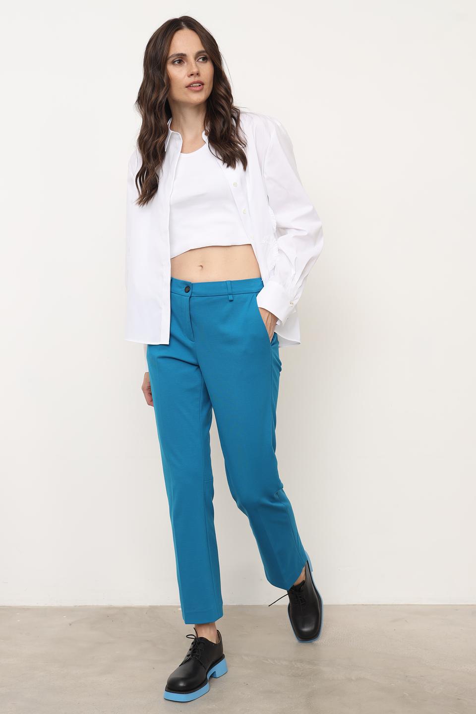 Брюки классические Luisa Cerano бирюзовые