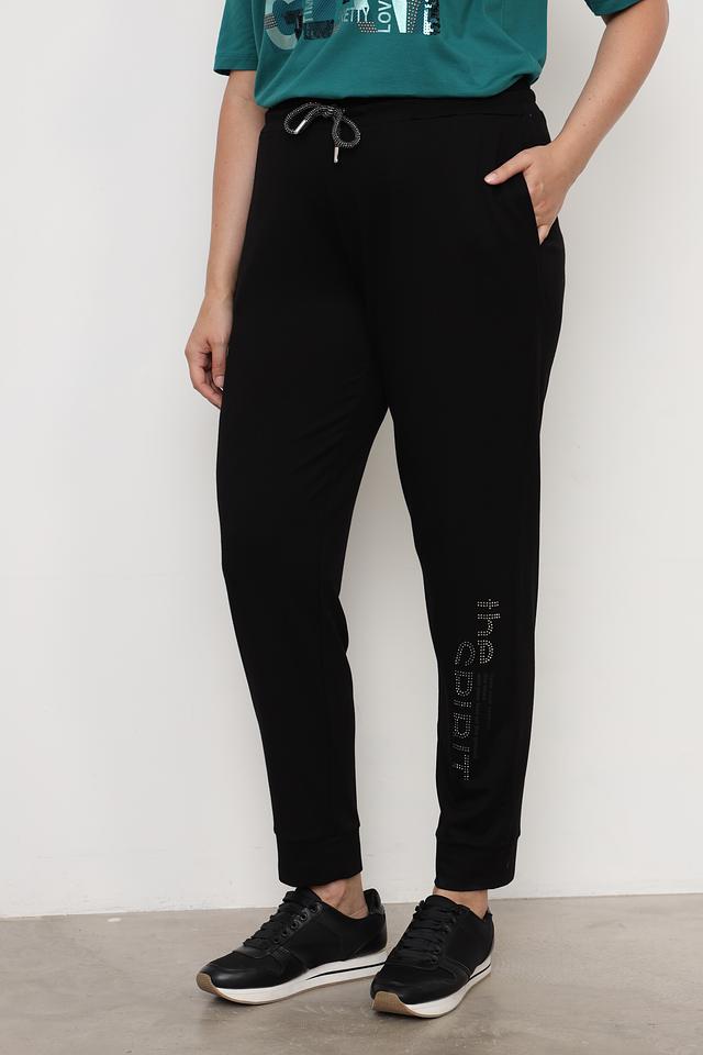 Брюки Doris Streich с логотипом чёрные