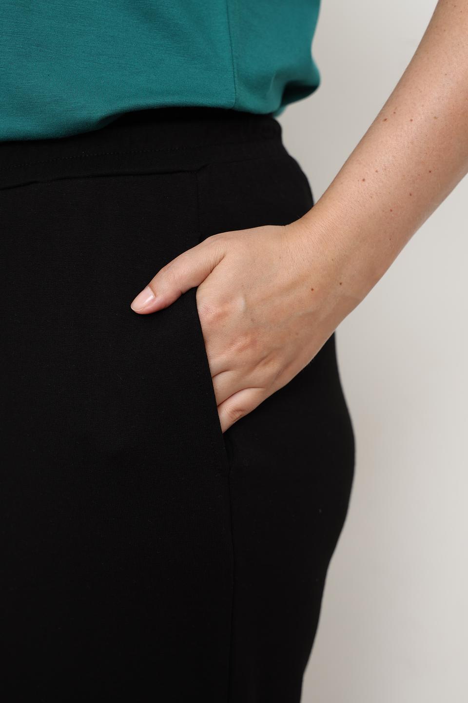 Брюки Doris Streich с логотипом чёрные