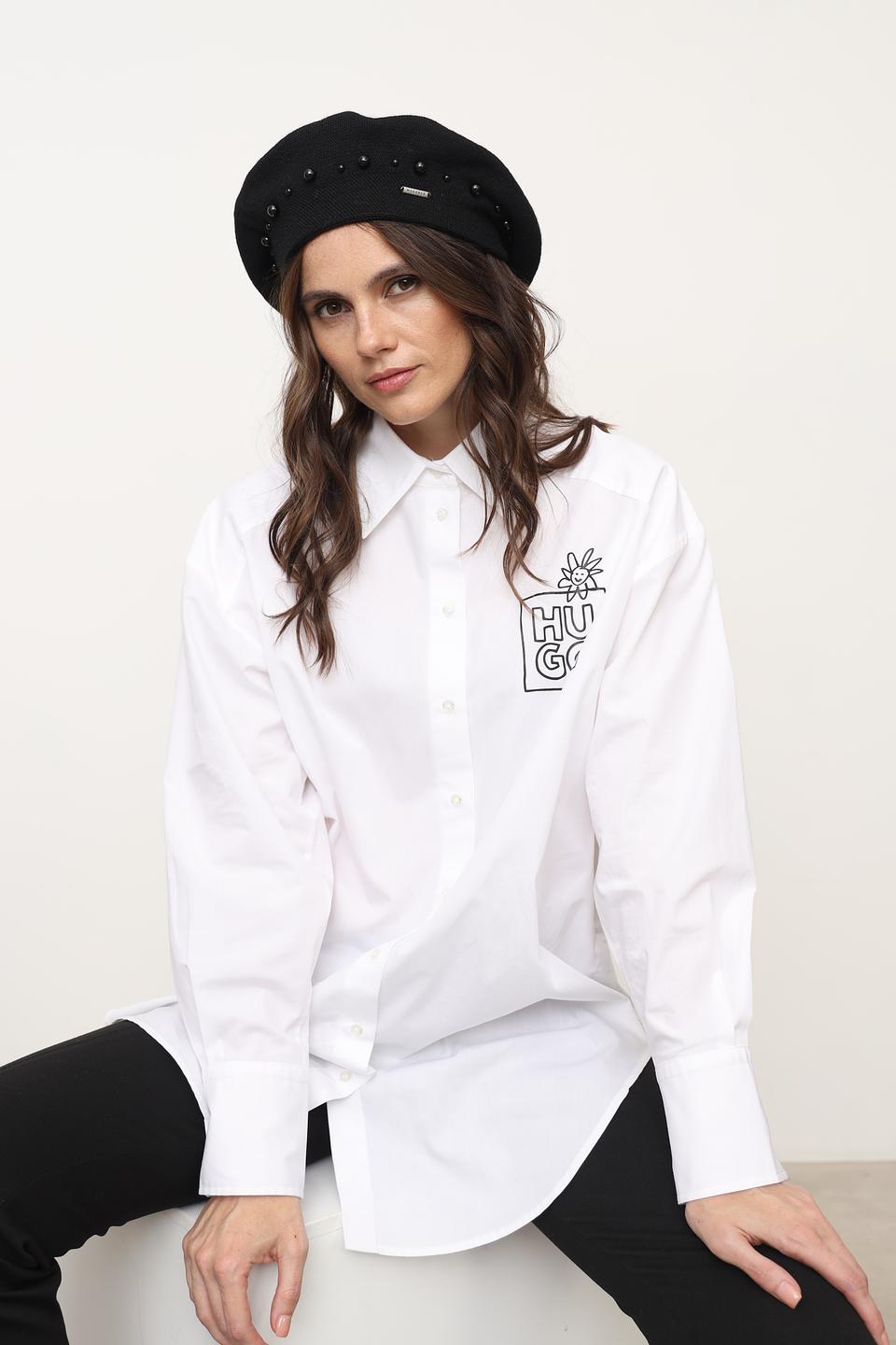 Берет Wegener с бусинами чёрный