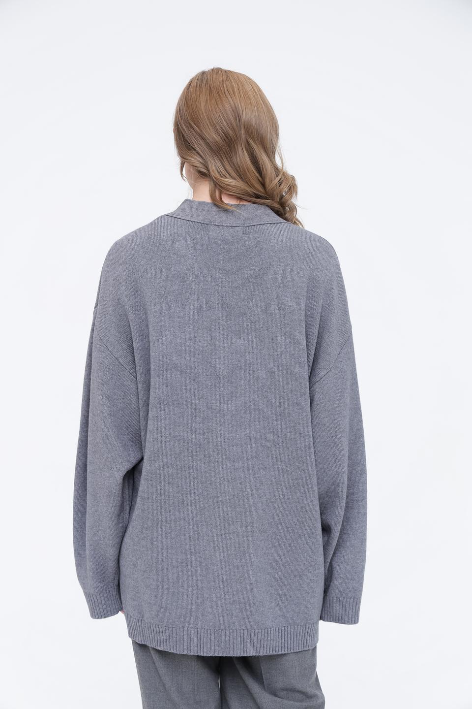 Кардиган Ice Play с оленем серый