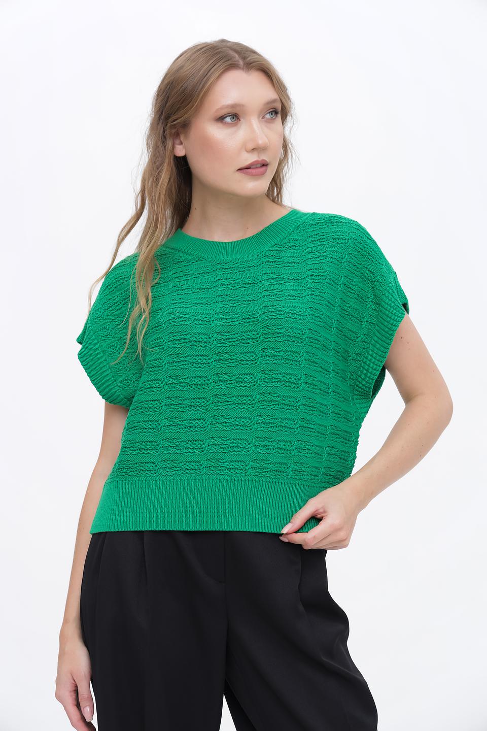 Пуловер Taifun зелёный без рукавов