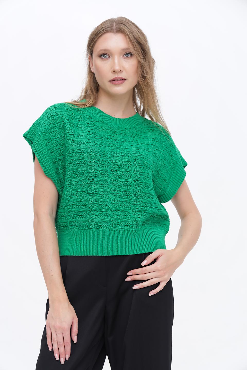 Пуловер Taifun зелёный без рукавов