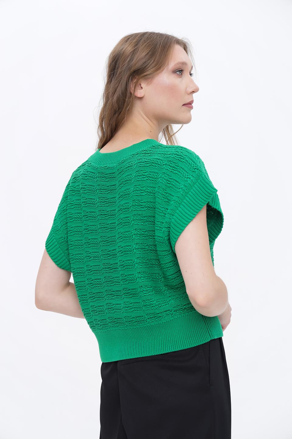Пуловер Taifun зелёный без рукавов
