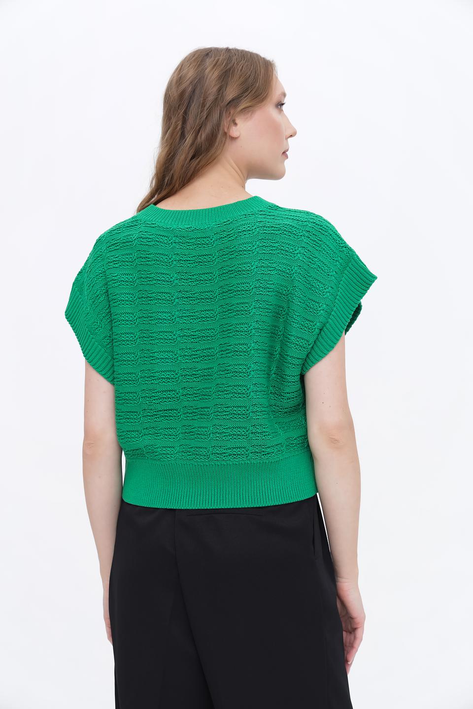 Пуловер Taifun зелёный без рукавов