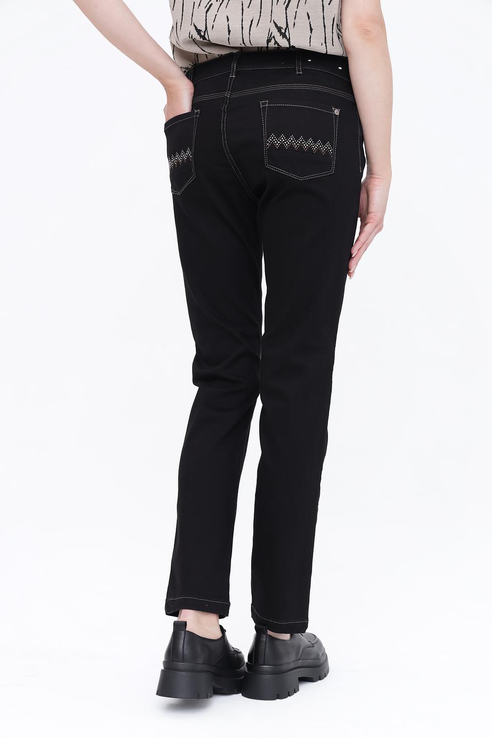 Джинсы Zerres с контрастной строчкой черные