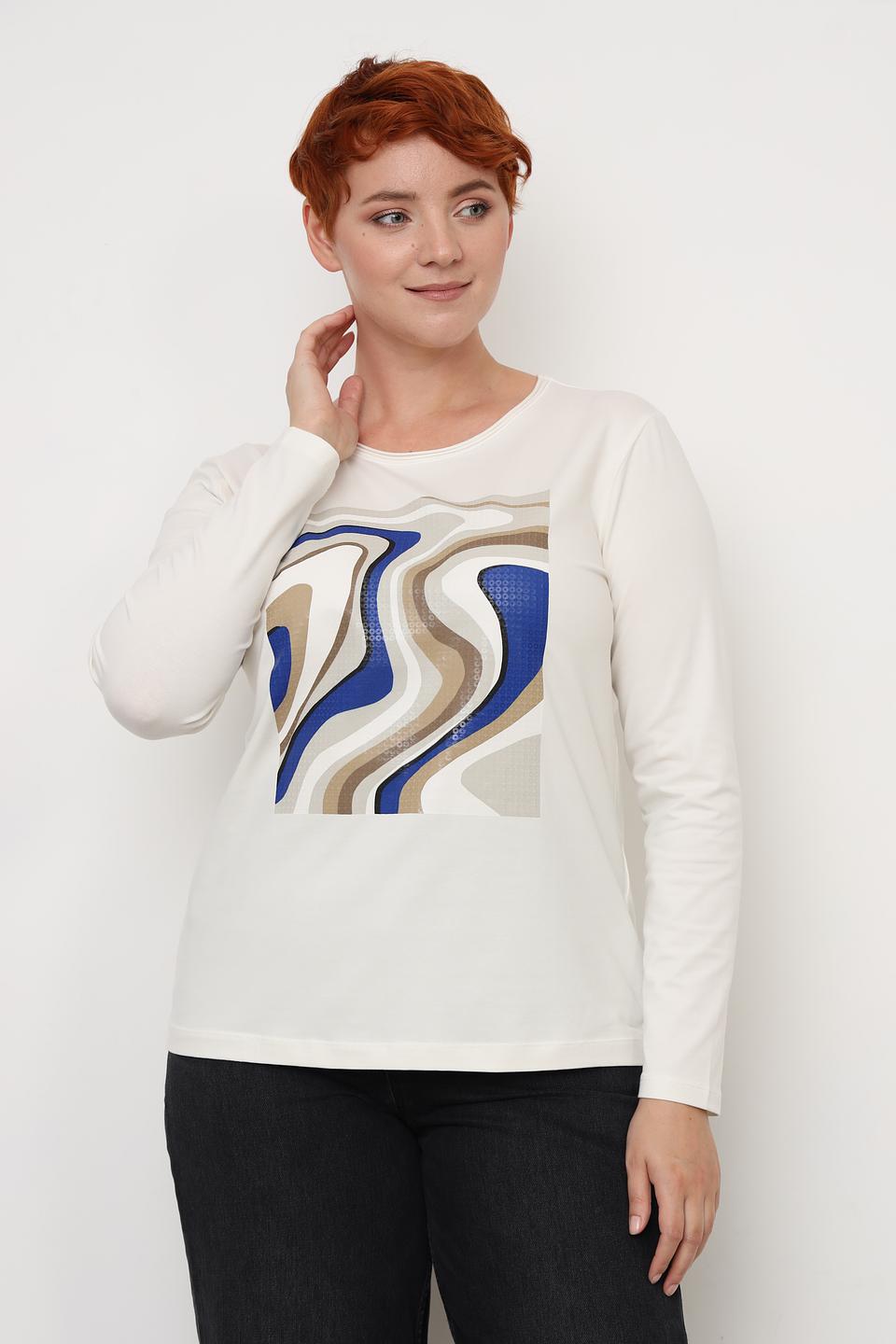 Лонгслив Bianca с абстрактным принтом