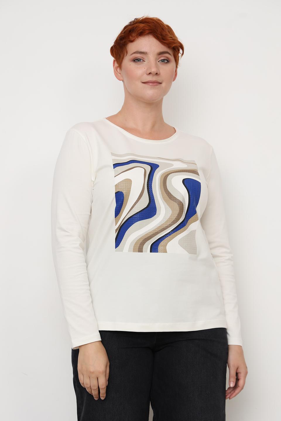 Лонгслив Bianca с абстрактным принтом