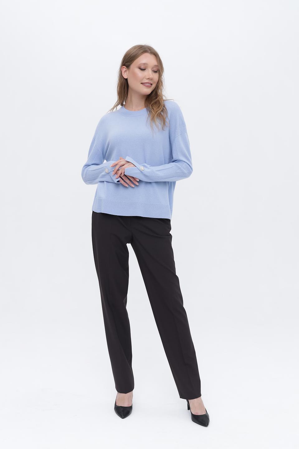 Пуловер Marc Cain голубой с декором