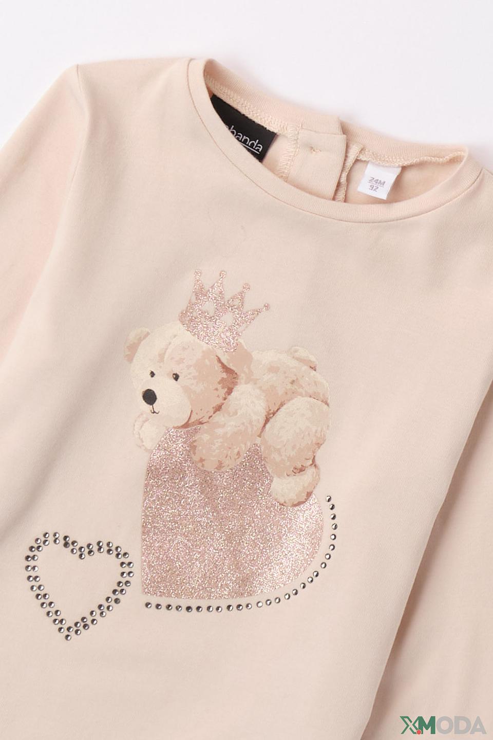 Джемпер Sarabanda дев. с мишкой бежевый