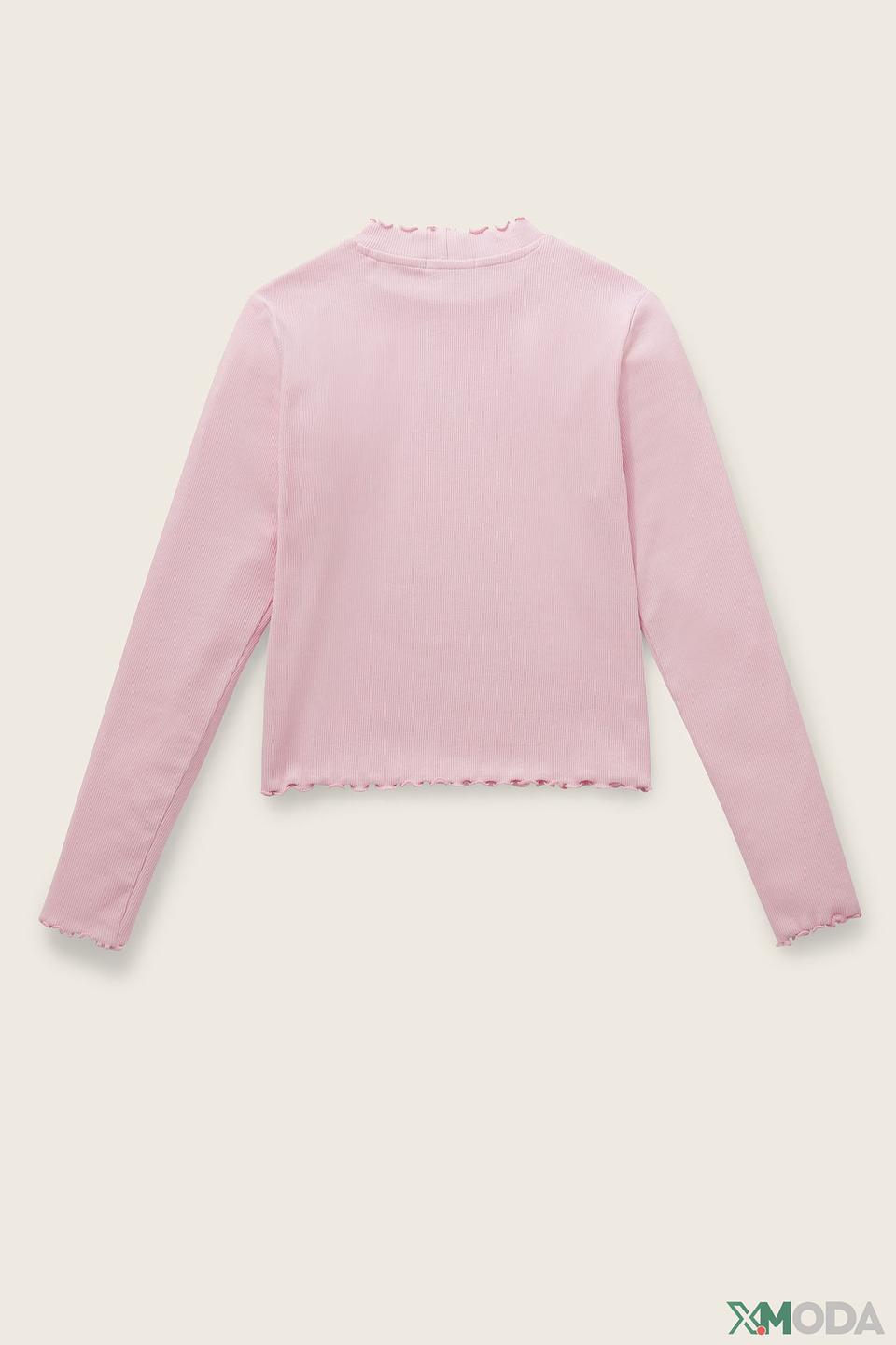 Джемпер Tom Tailor розовый с рюшами