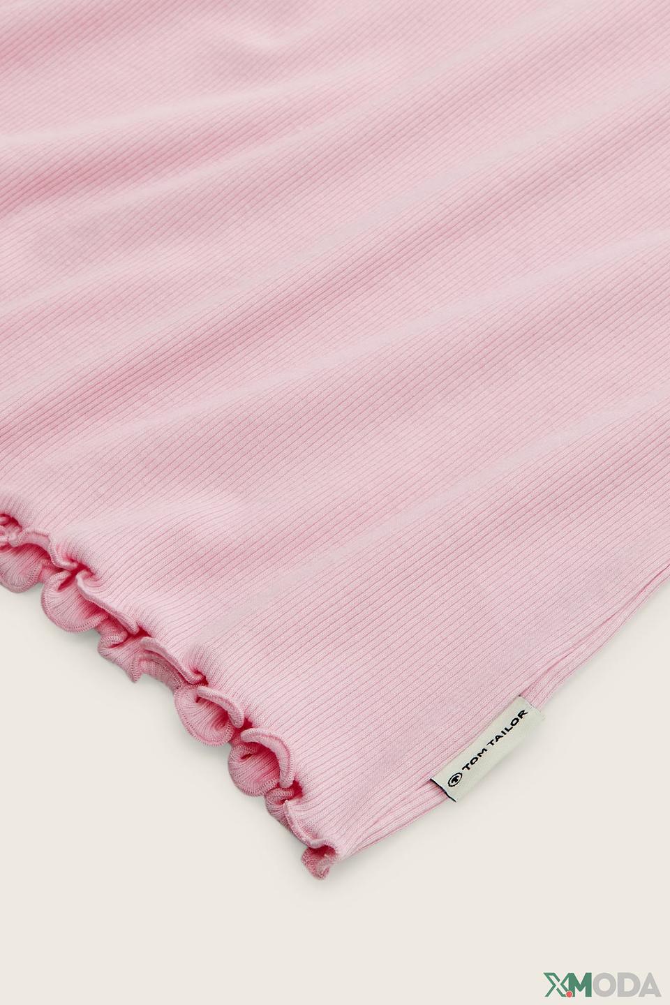 Джемпер Tom Tailor розовый с рюшами