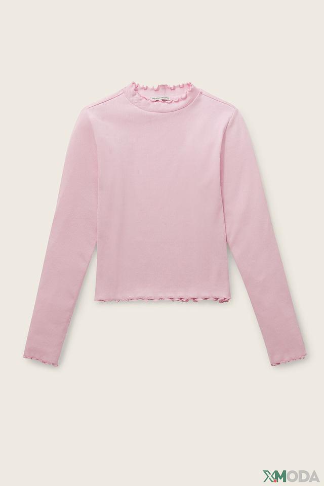 Джемпер Tom Tailor розовый с рюшами