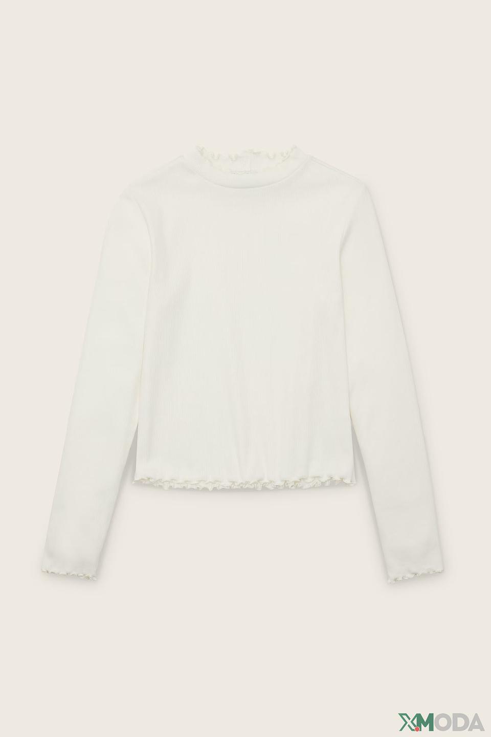 Джемпер Tom Tailor с рюшами белый