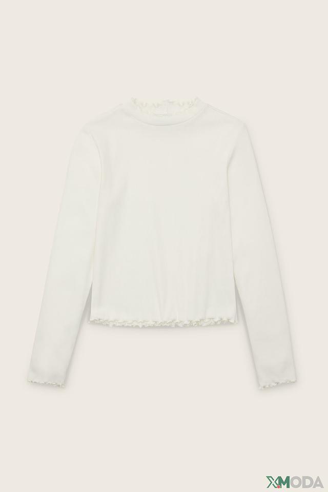 Джемпер Tom Tailor с рюшами белый