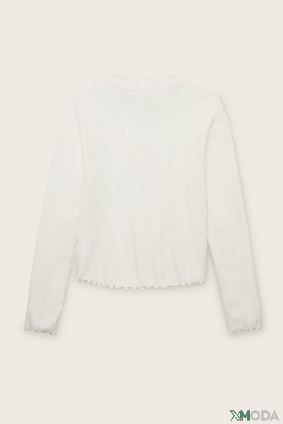 Джемпер Tom Tailor с рюшами белый