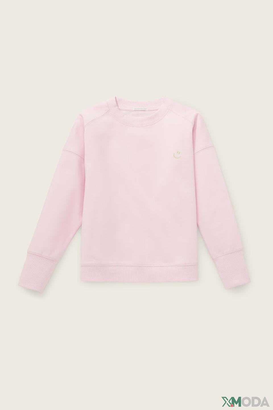 Джемпер Tom Tailor розовый с улыбкой