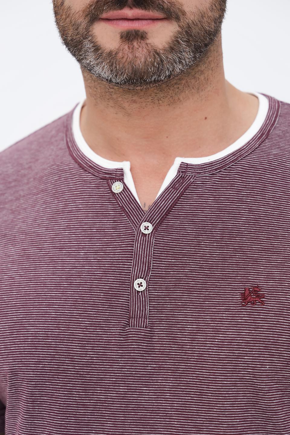 Поло Lerros в полоску бордовый