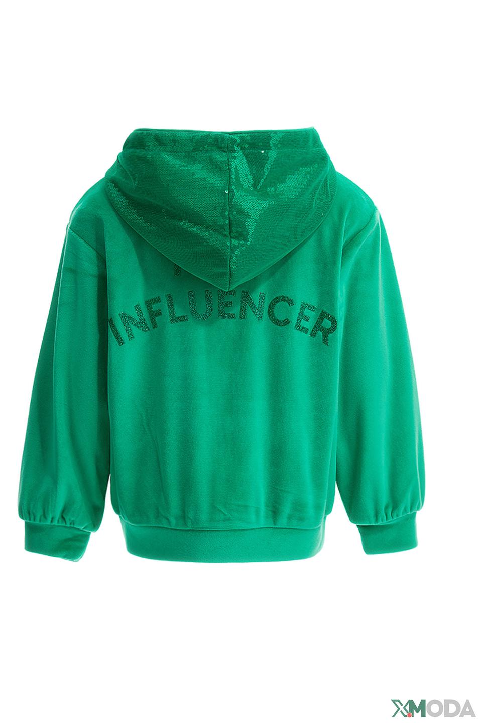 Зелёная толстовка Original Marines с пайетками