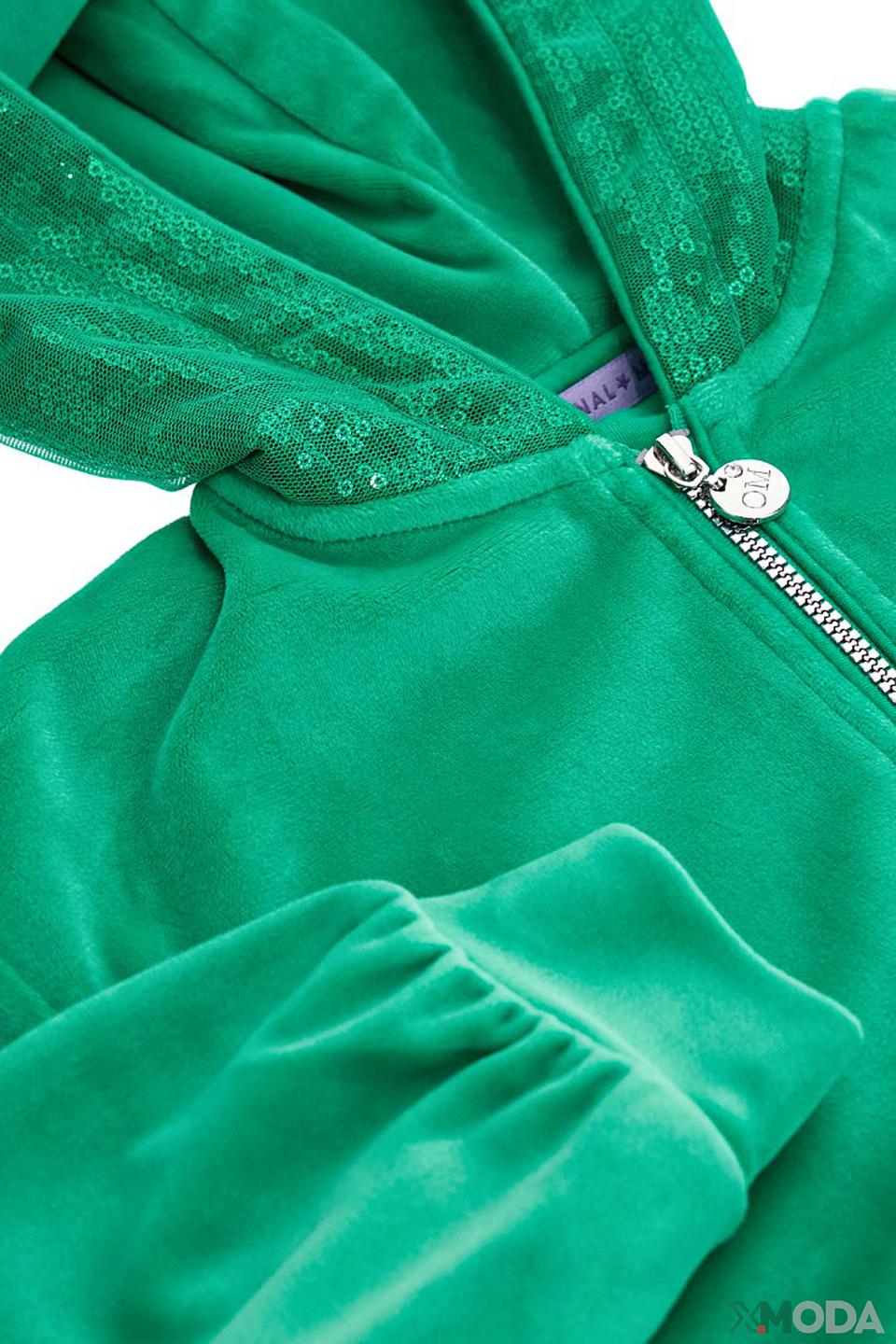 Зелёная толстовка Original Marines с пайетками