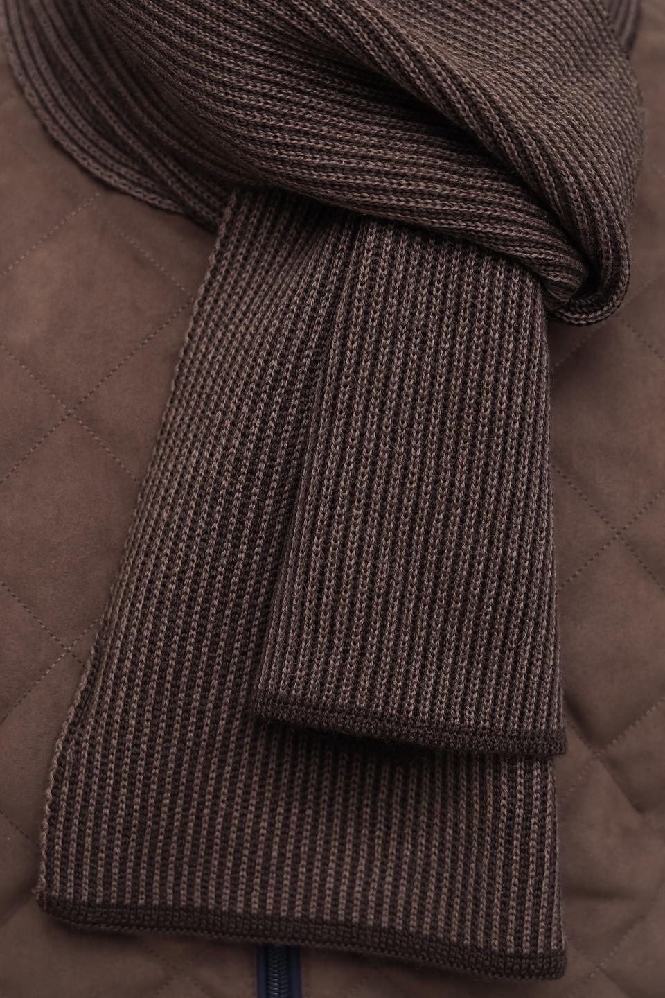 Шарф Wegener коричневый в рубчик