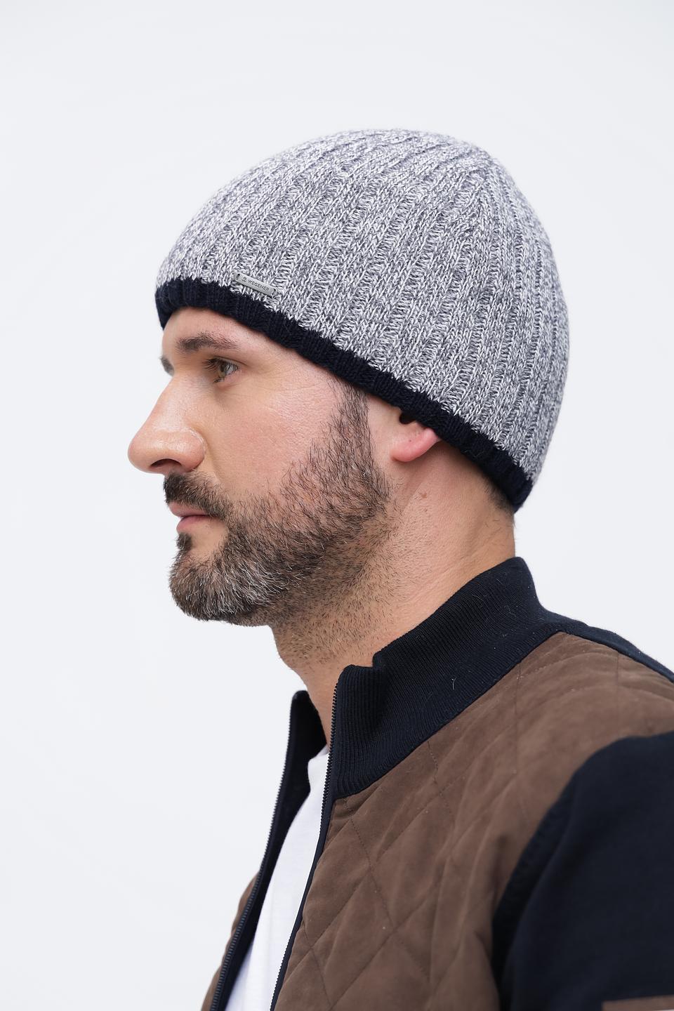 Шапка Wegener меланж с черной оторочкой