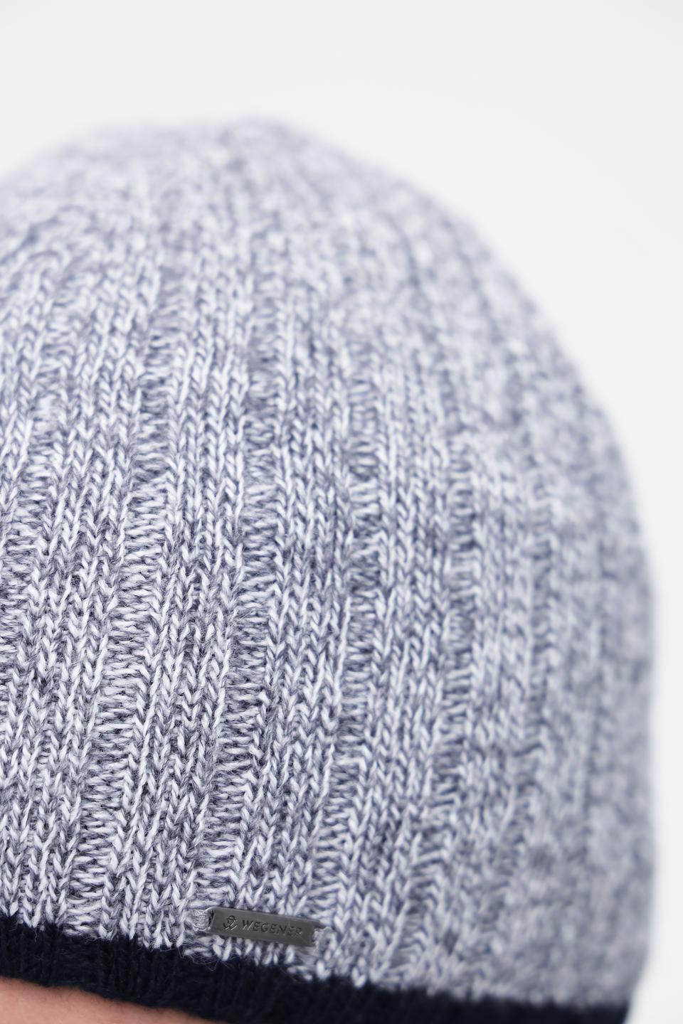 Шапка Wegener меланж с черной оторочкой