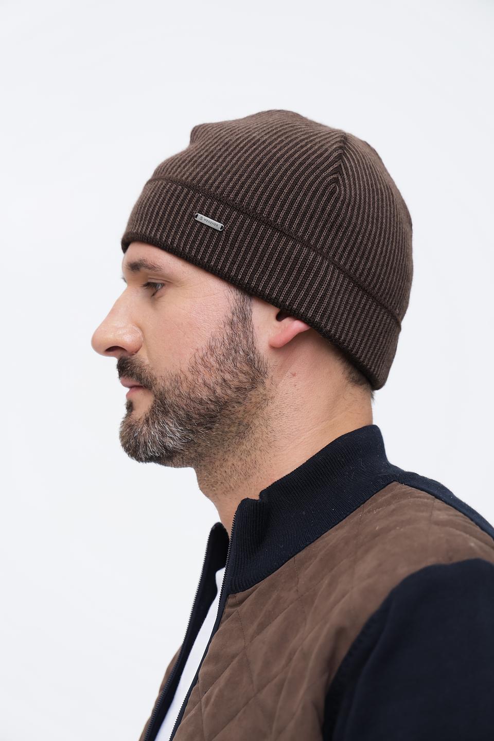 Шапка Wegener мужская коричневая